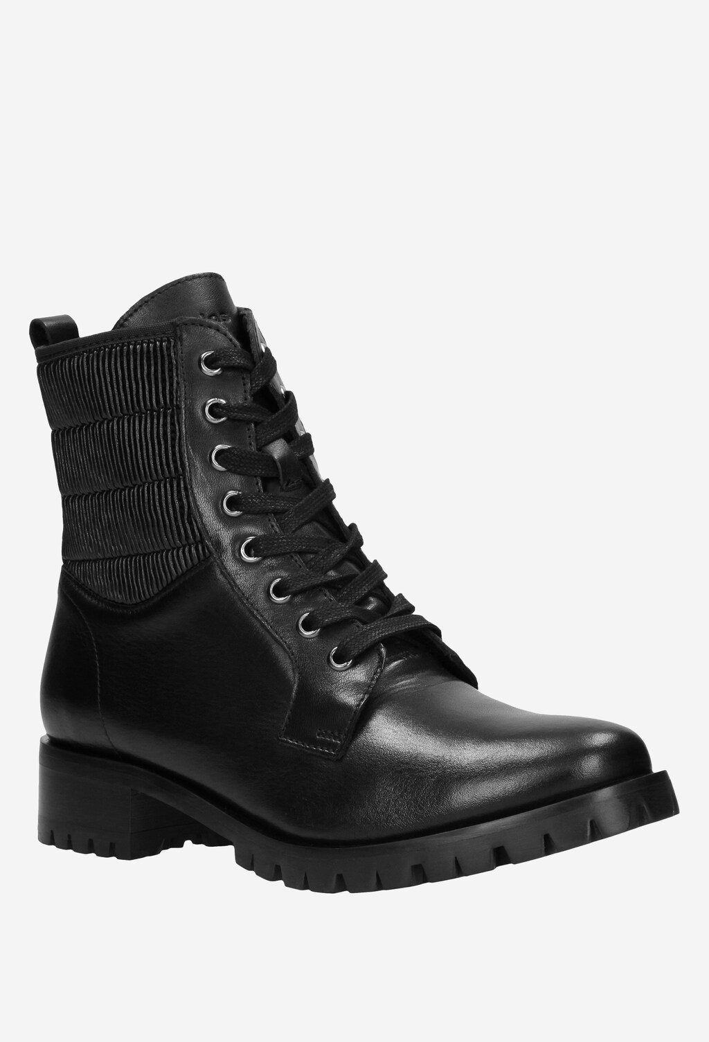 Czarne trzewiki damskie 9608-81 Widok 3