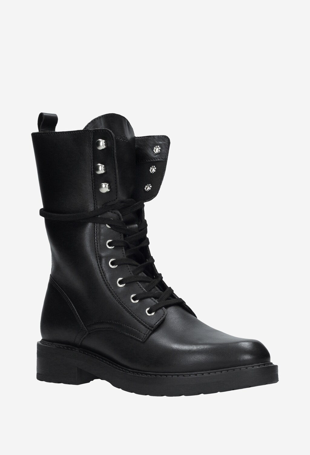 Czarne trzewiki damskie 9619-51 Widok 3