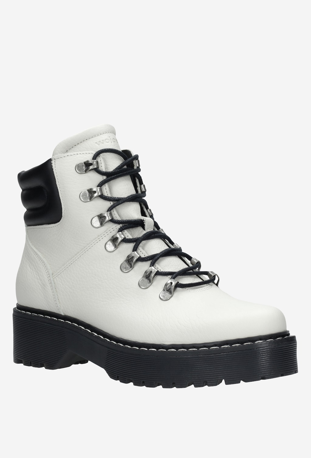 Białe trzewiki damskie 9632-59 Widok 3