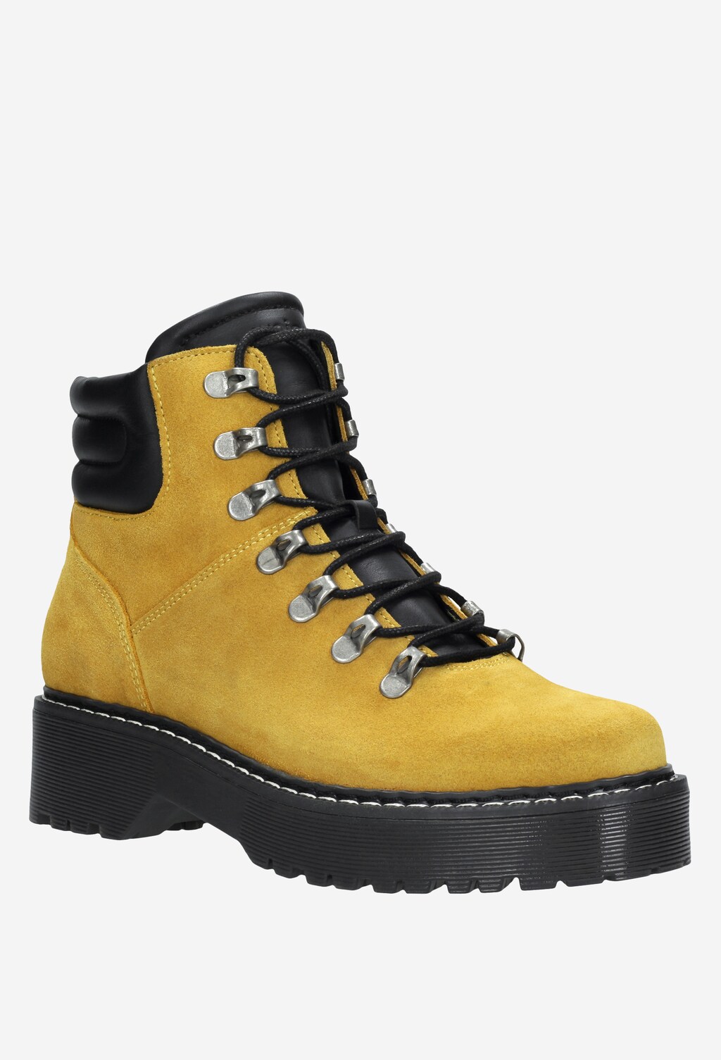 Żółte trzewiki damskie 9632-78 Widok 3