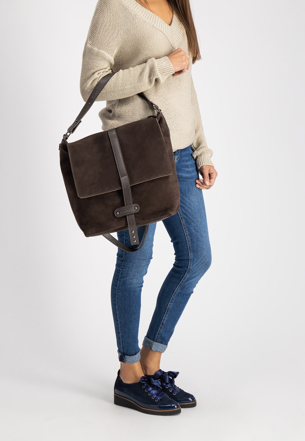 Granatowe półbuty damskie 8546-76 Widok 1