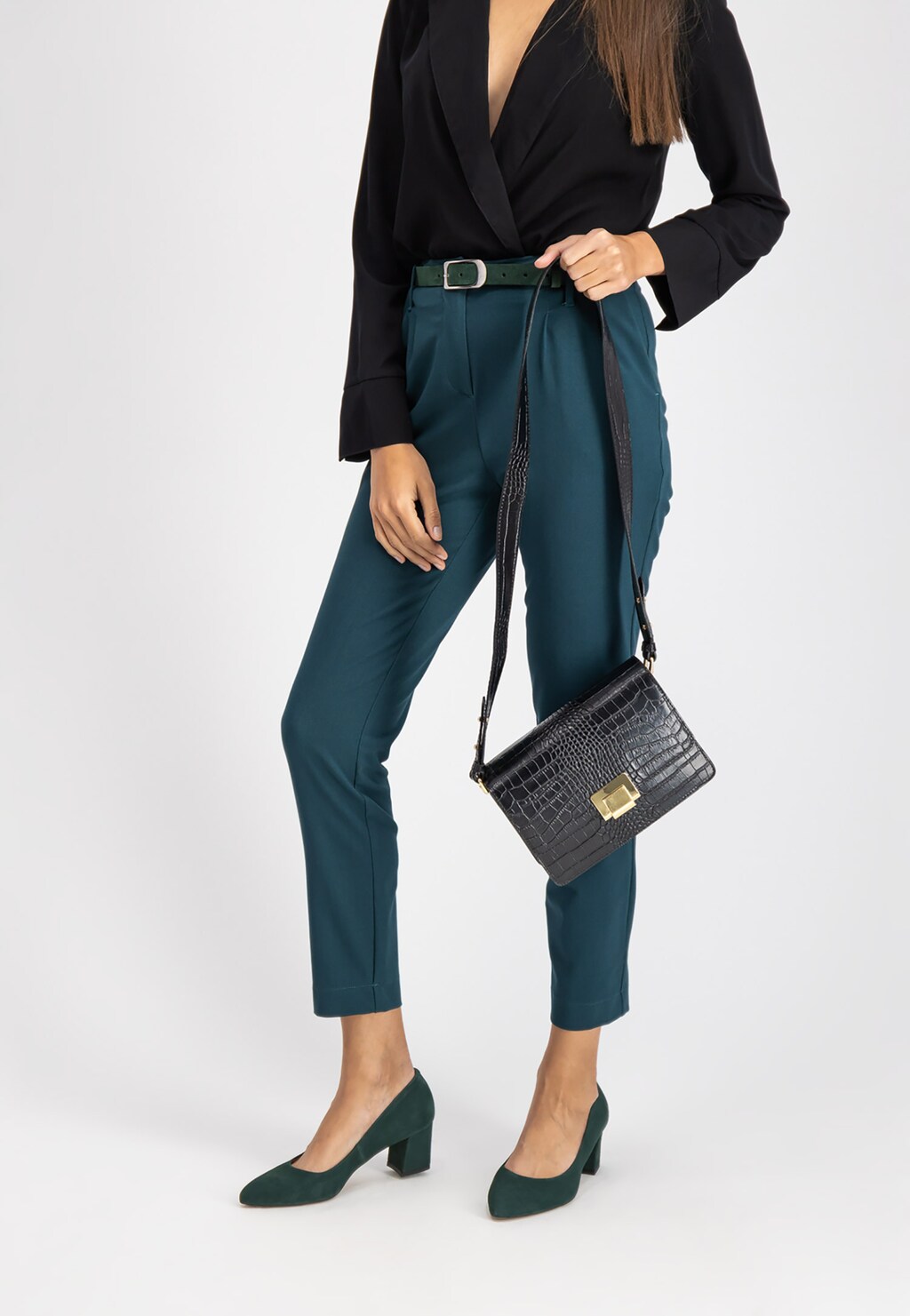 Zielone czółenka 9296-67 Widok 1