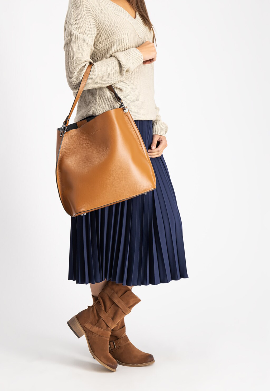 Brązowe botki damskie 9510-62 Widok 1