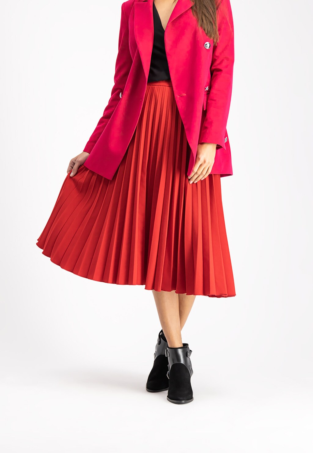 Czarne botki damskie 9545-71 Widok 1