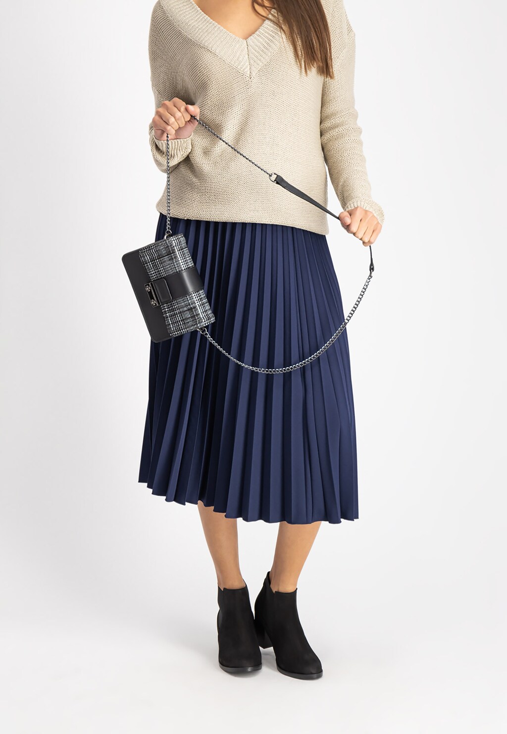 Czarne botki damskie 9557-81 Widok 1