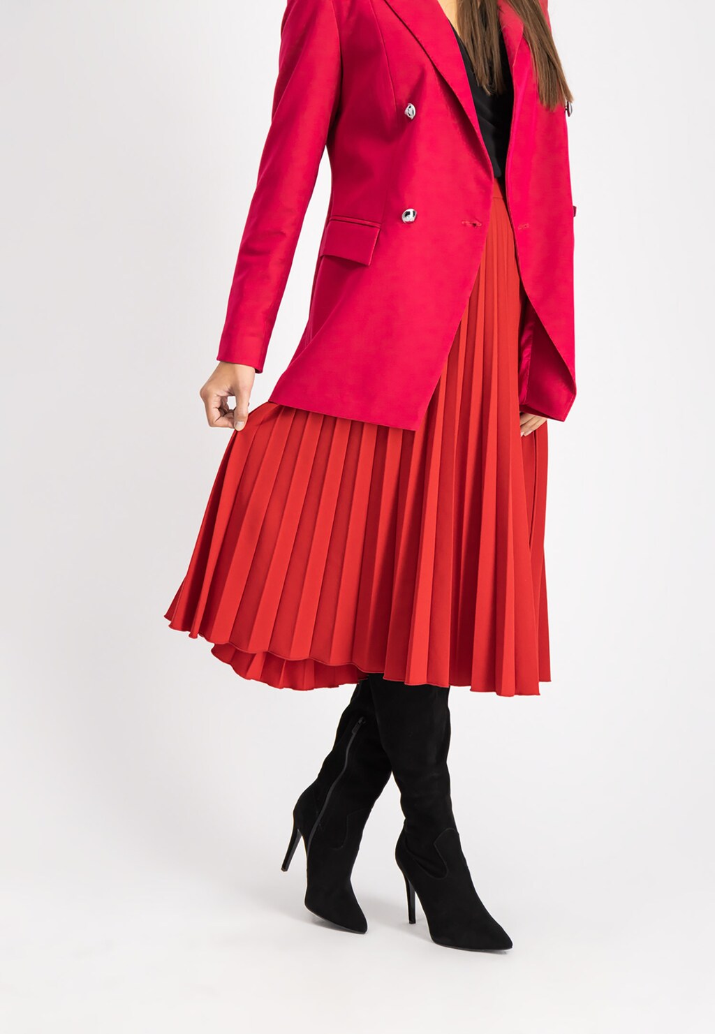 Czarne kozaki damskie 9663-61 Widok 1