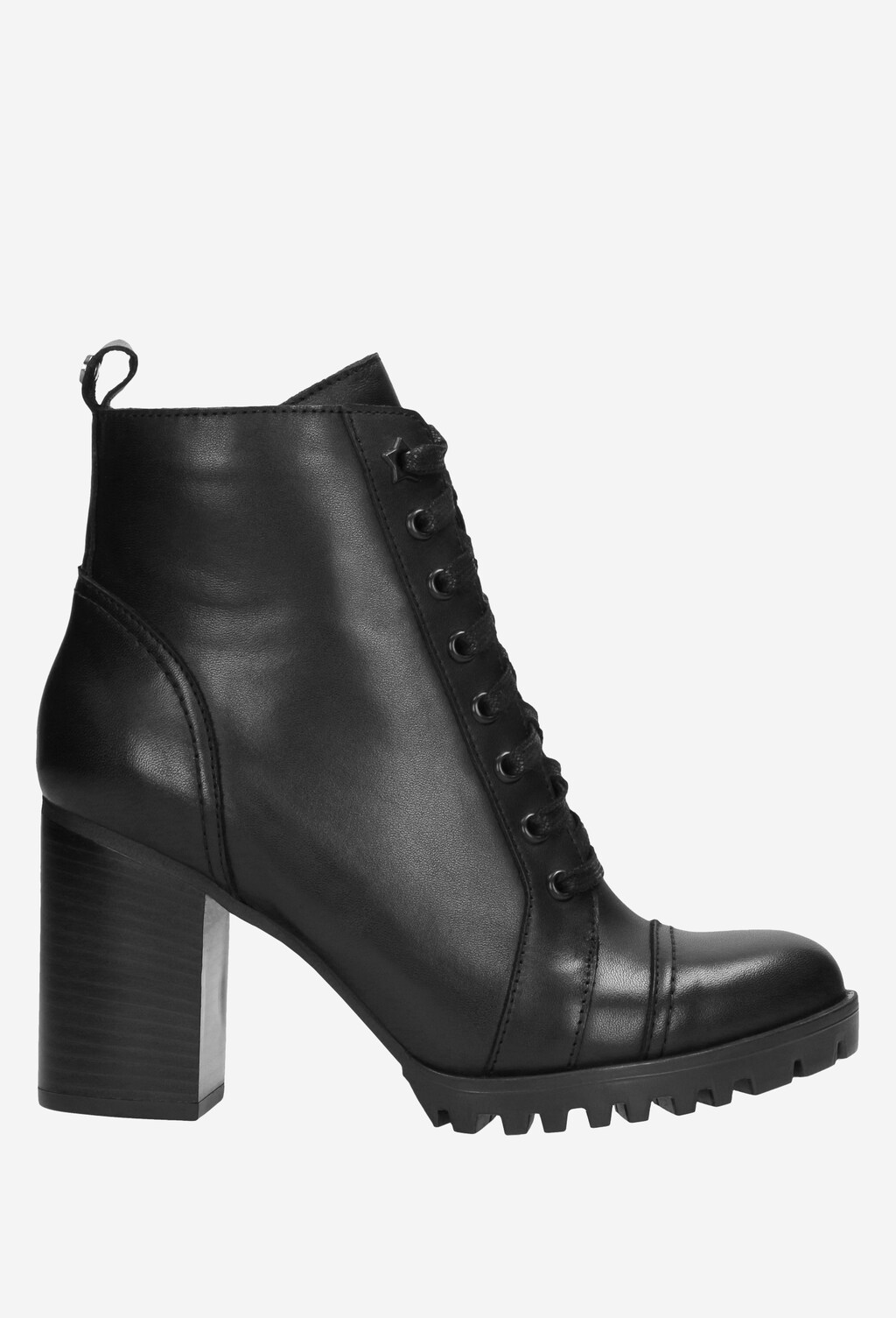 Czarne trzewiki damskie 9622-51 Widok 2