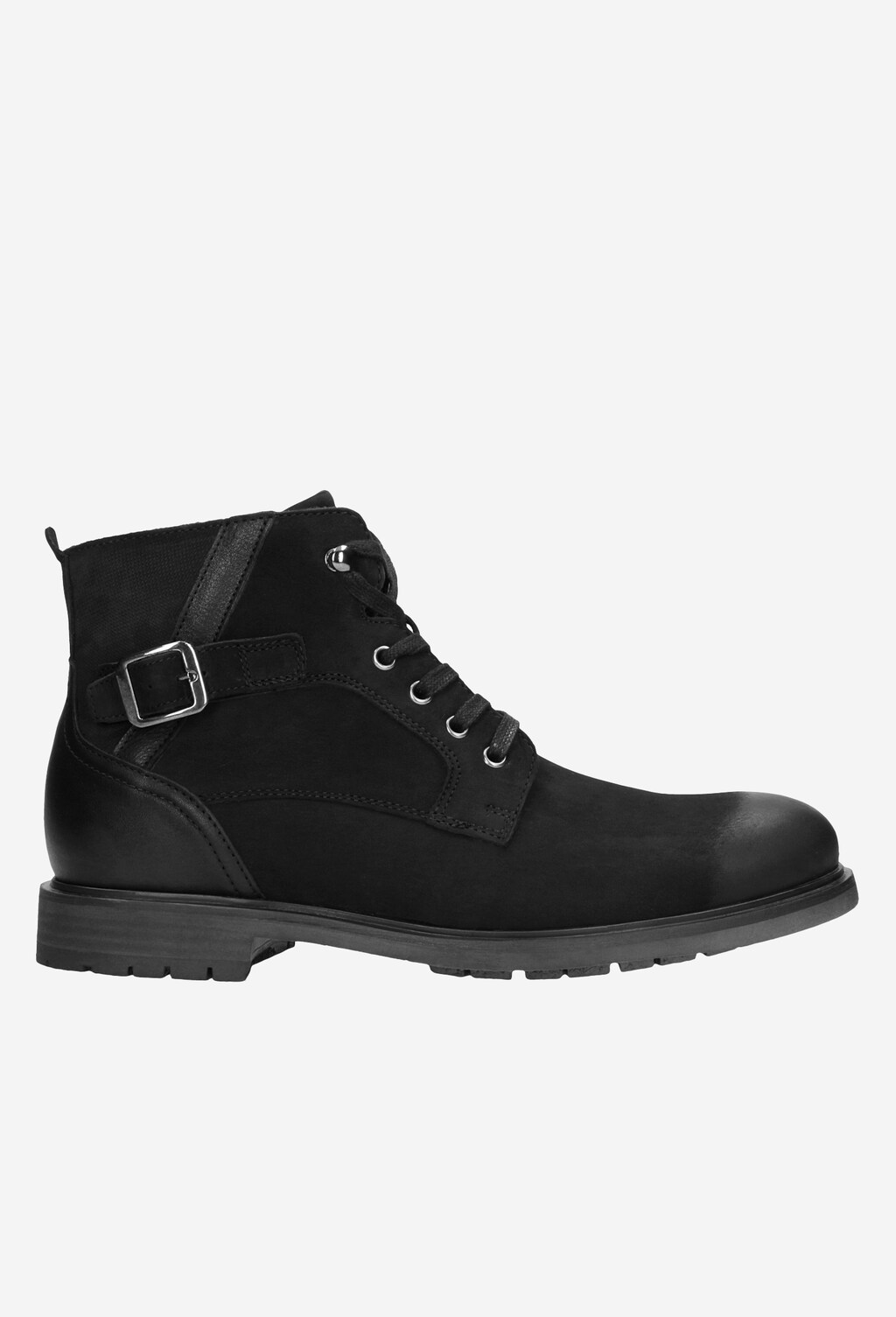 Czarne trzewiki męskie 9177-71 Widok 1