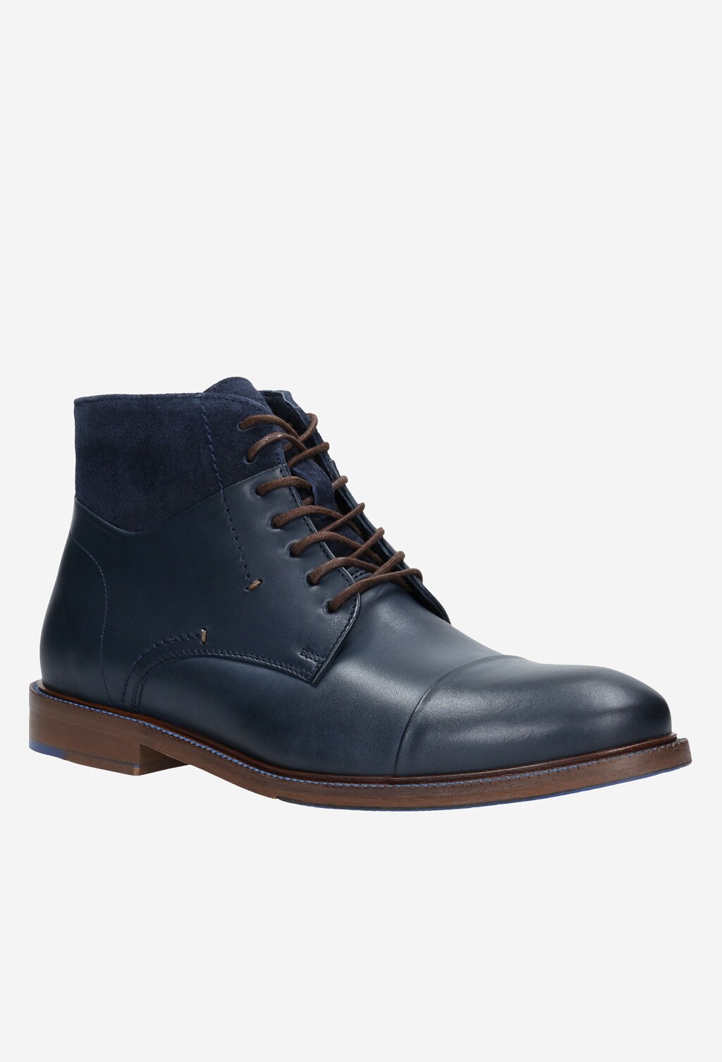 Granatowe trzewiki męskie 8221-76 Widok 2