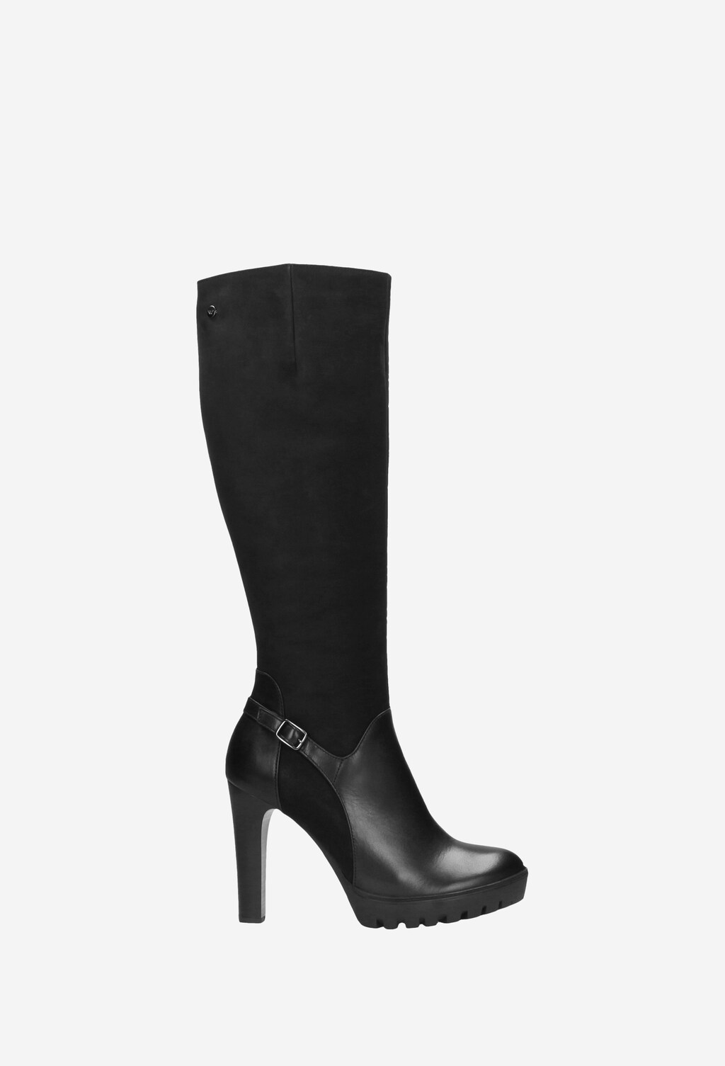 Zimné dámske kožené čižmy na vysokom podpätku  9675-71 Widok 2