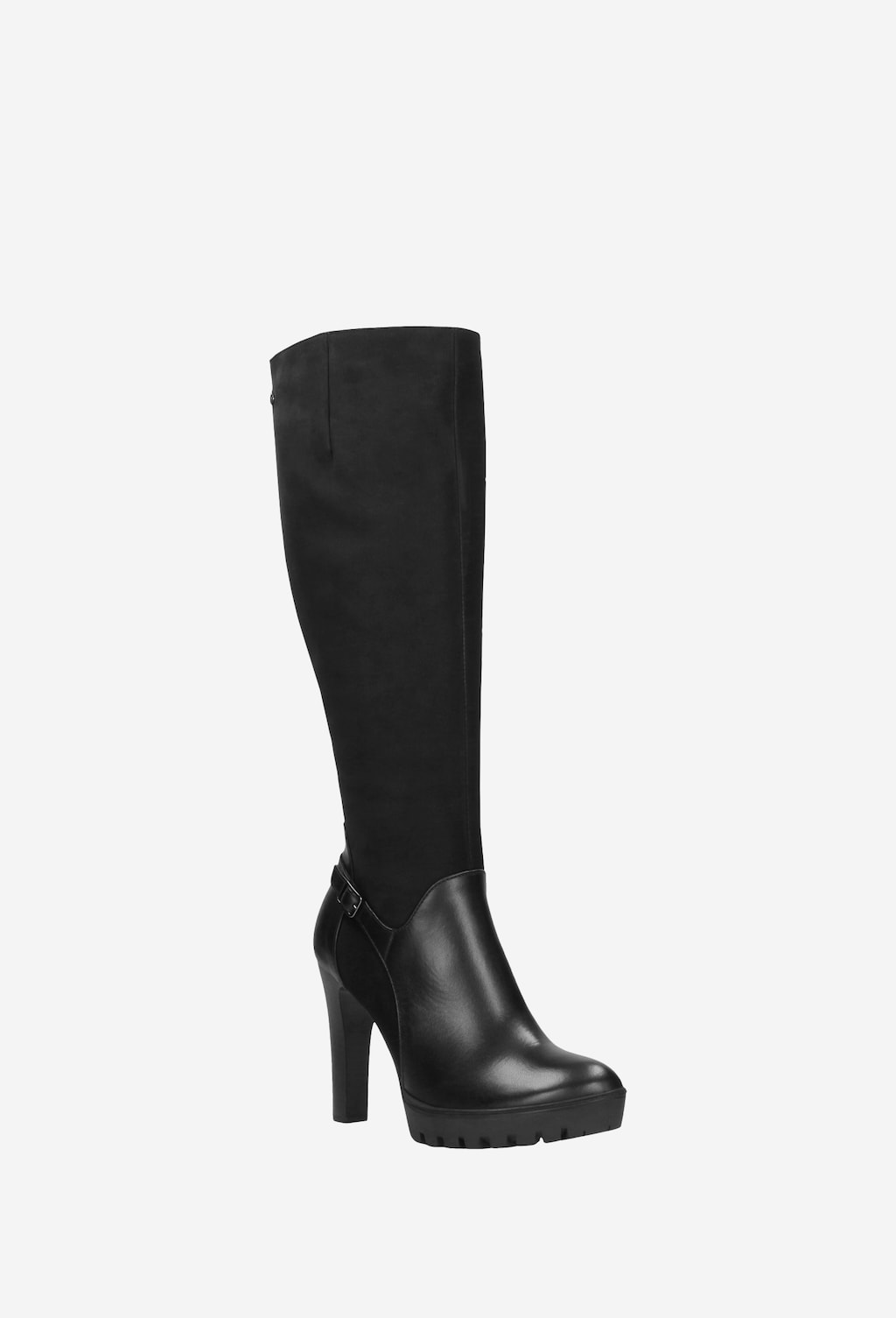 Zimné dámske kožené čižmy na vysokom podpätku  9675-71 Widok 3