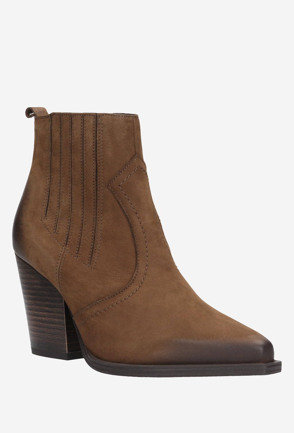 Brązowe botki damskie 55016-22 Widok 2