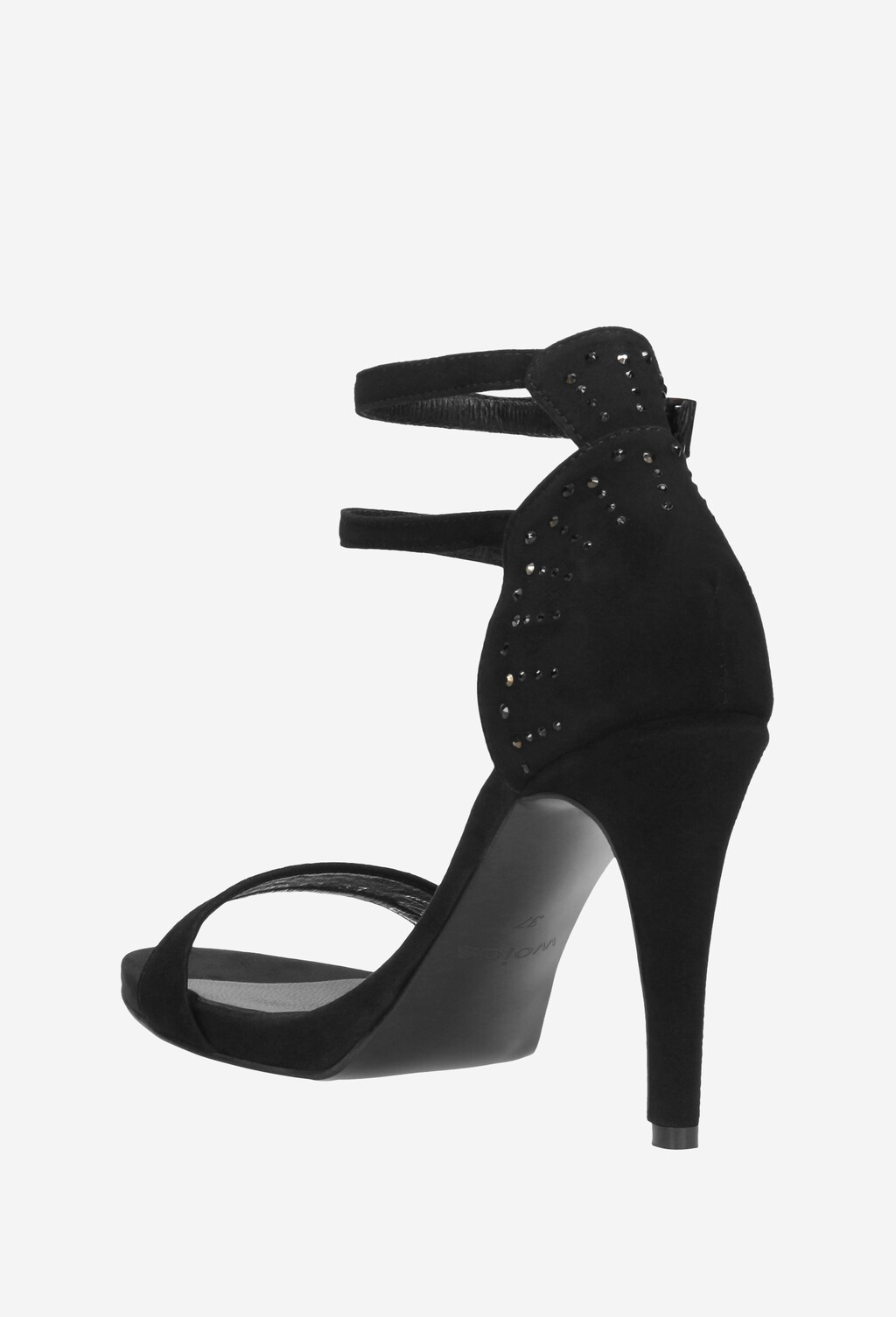 Czarne sandały damskie 76000-61 Widok 3