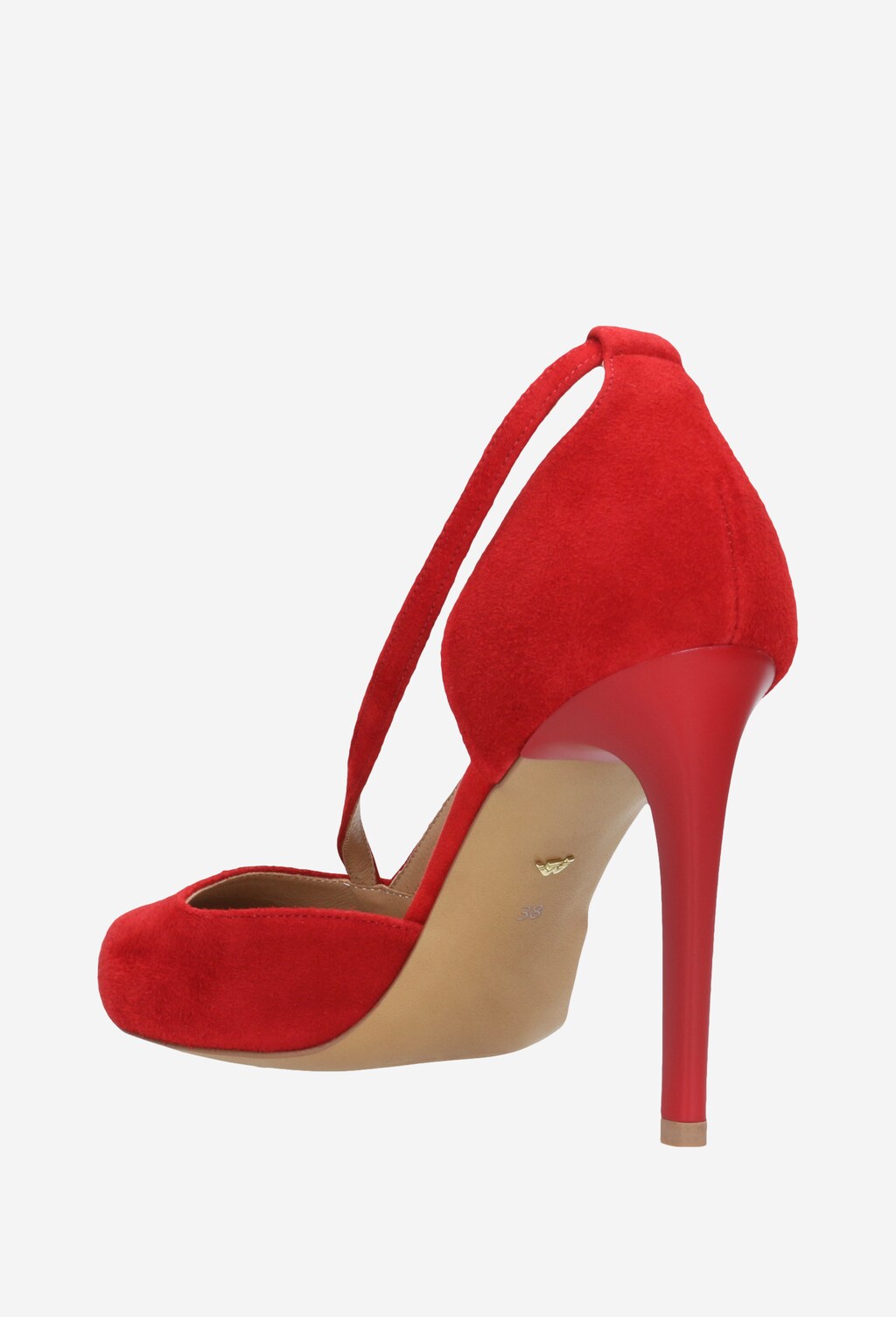 Czerwone czółenka 35004-65 Widok 3