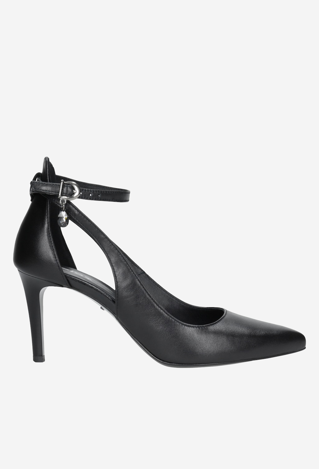 Štýlové dámske lodičky z lícovej kože čiernej farby 9361-51 Widok 1