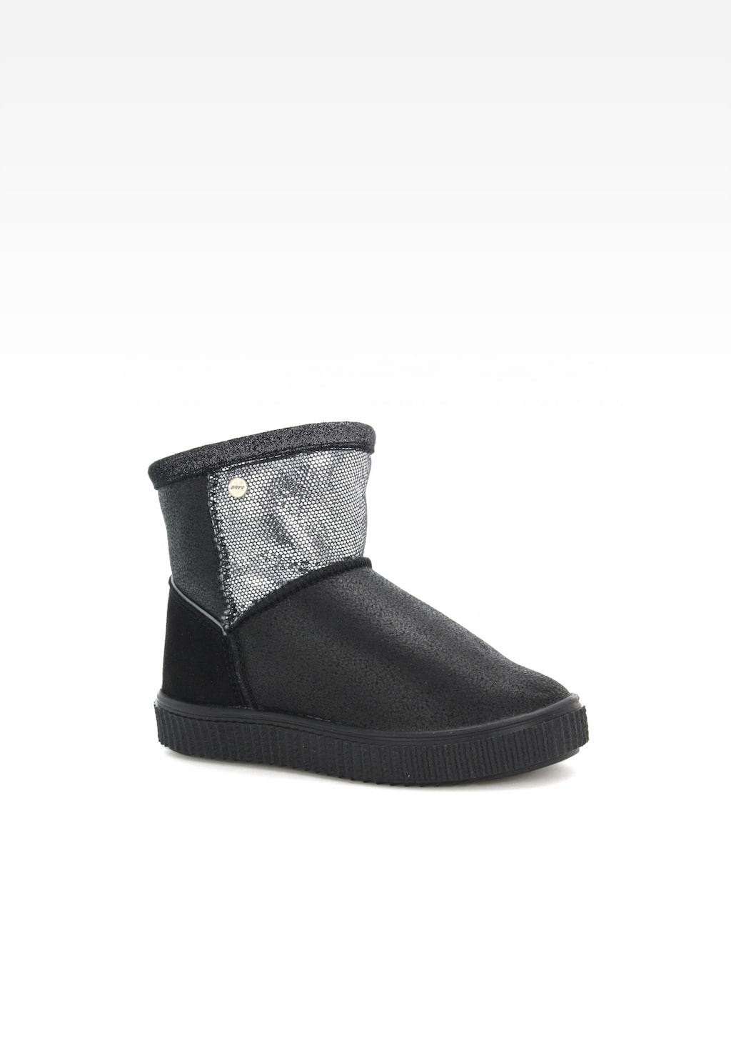 Botki ocieplane BARTEK W-640370/OLX, dla dziewcząt, czarno-srebrny Widok 1