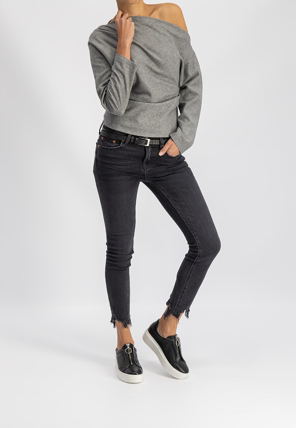 Czarne półbuty damskie 8541-51 Widok 1