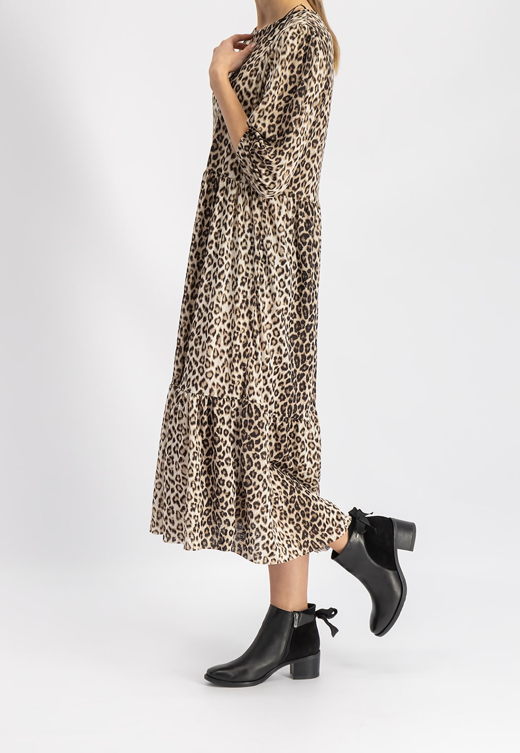 Czarne botki damskie 8569-71 Widok 1