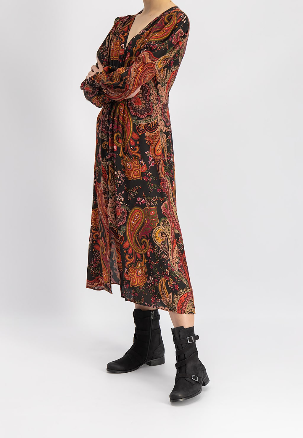 Czarne botki damskie 8578-21 Widok 1