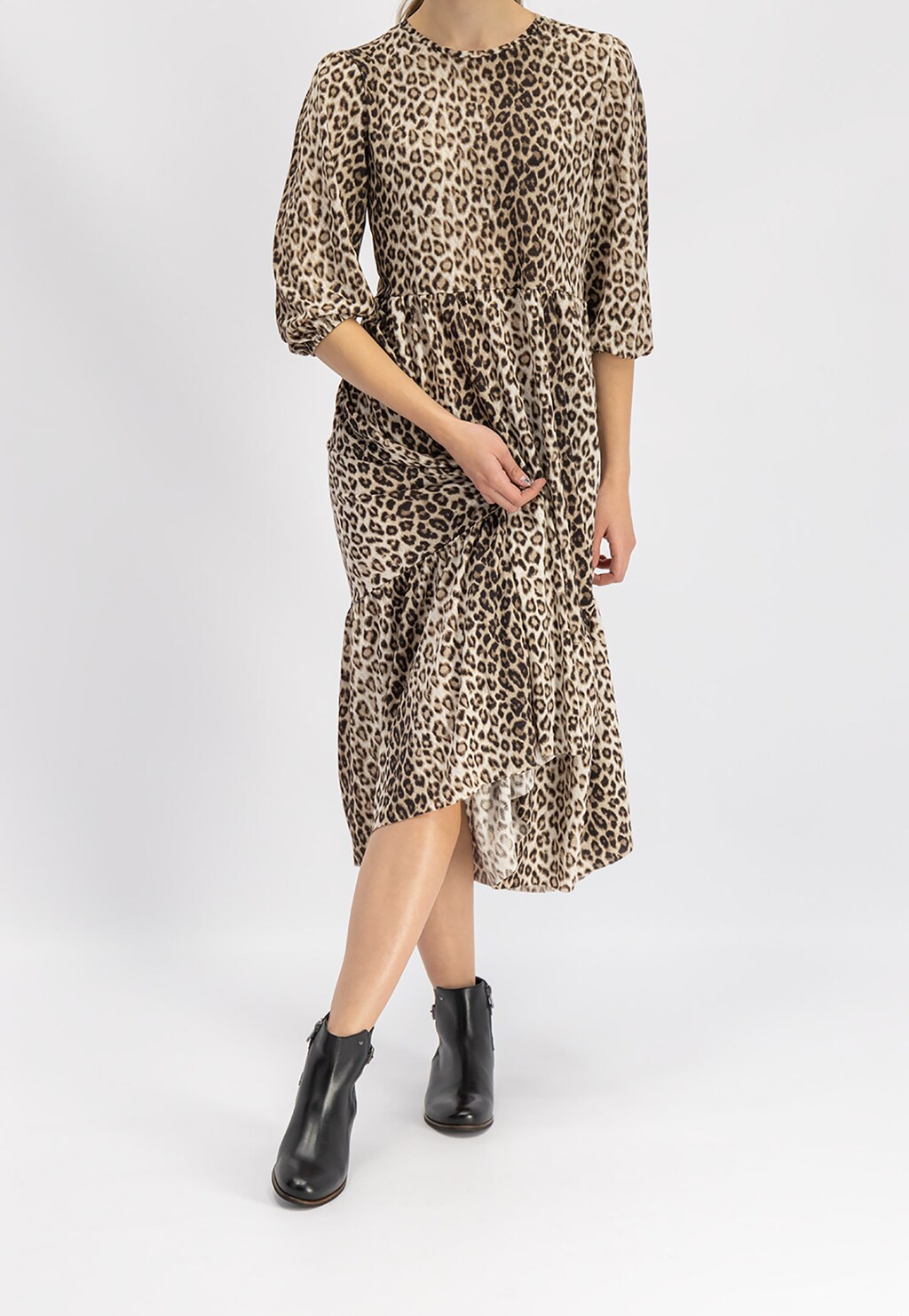 Czarne botki damskie 8628-51 Widok 1