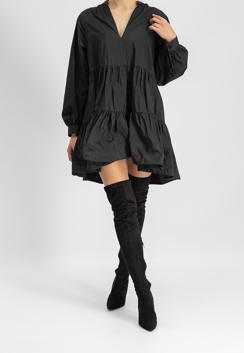 Czarne kozaki damskie 8744-61 Widok 1