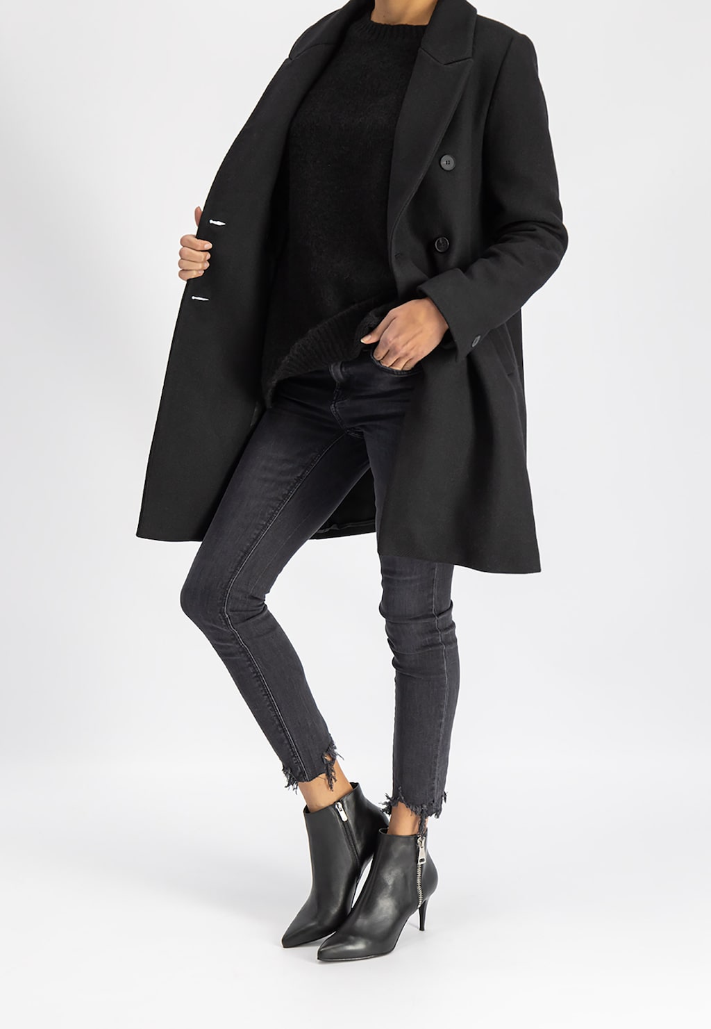 Czarne botki damskie 9531-51 Widok 1