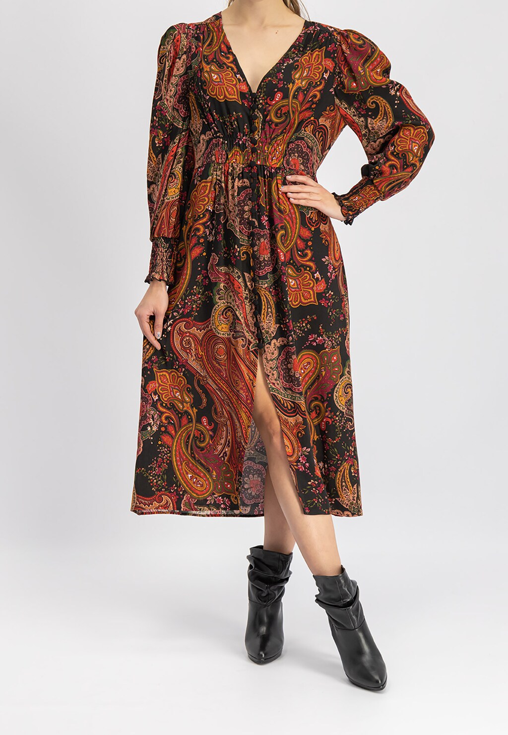 Czarne botki damskie 9532-51 Widok 1