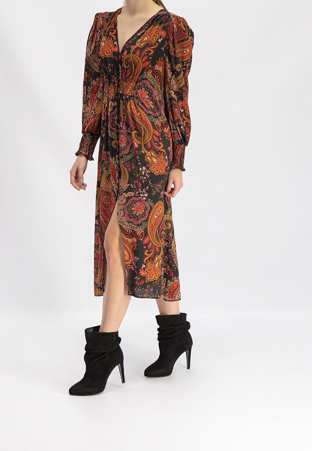 Czarne botki damskie 9532-61 Widok 1