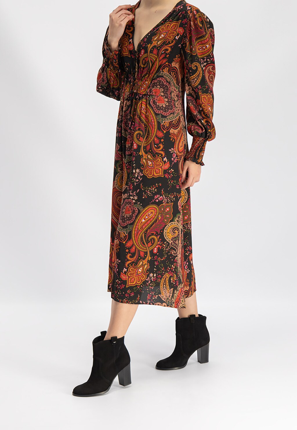 Czarne botki damskie 9542-61 Widok 1