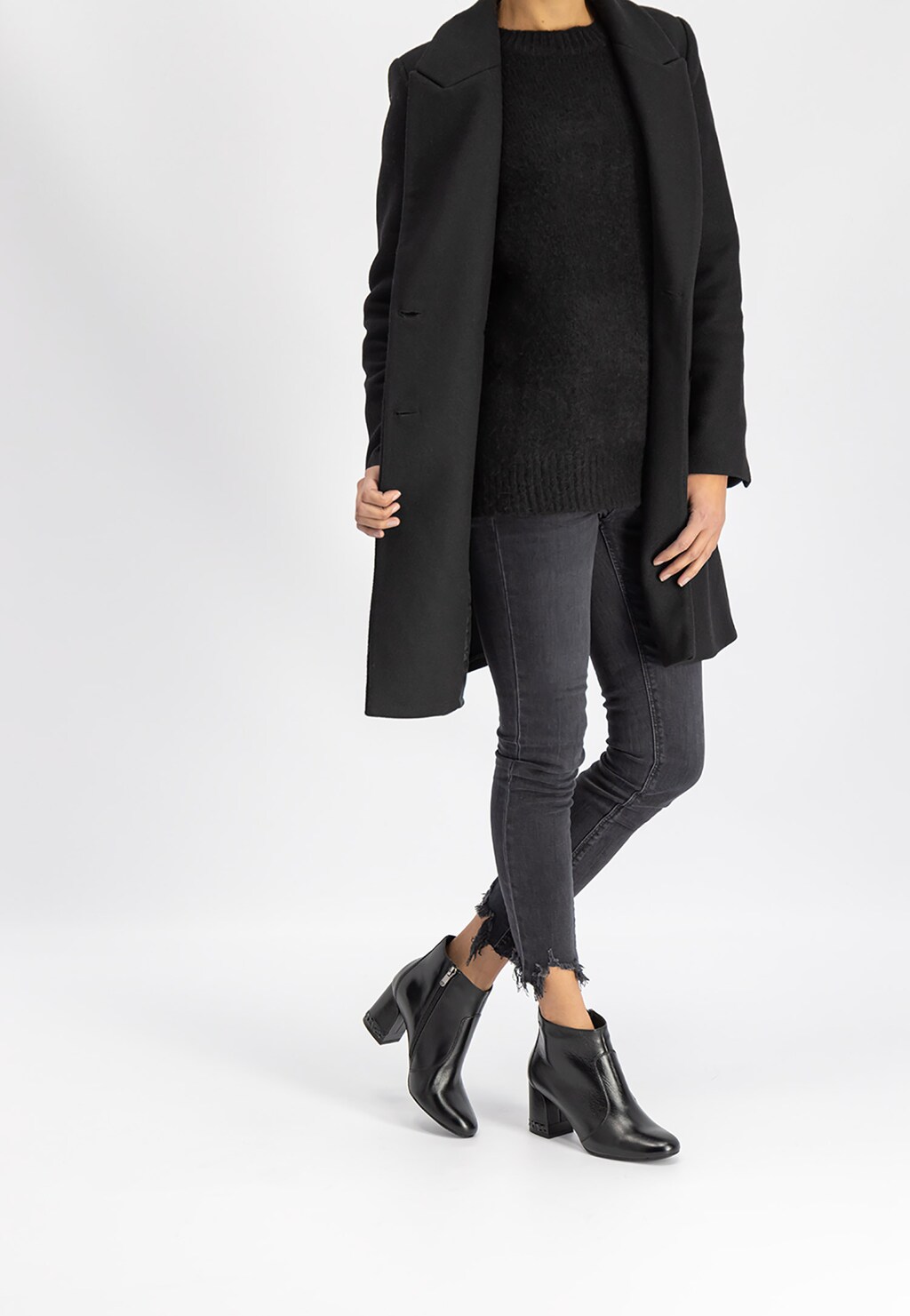 Czarne botki damskie 9548-51 Widok 1