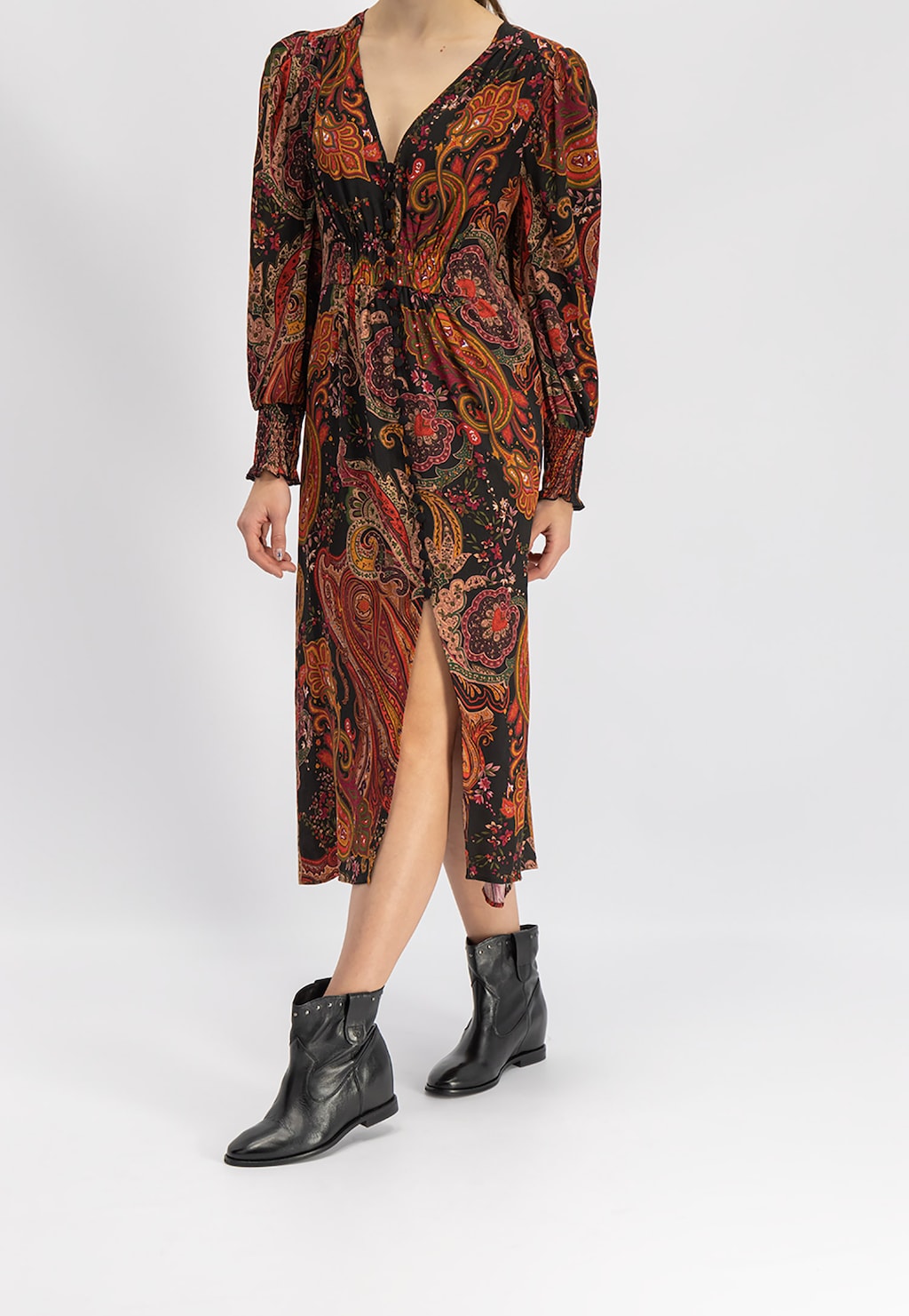 Czarne botki damskie 9556-51 Widok 1