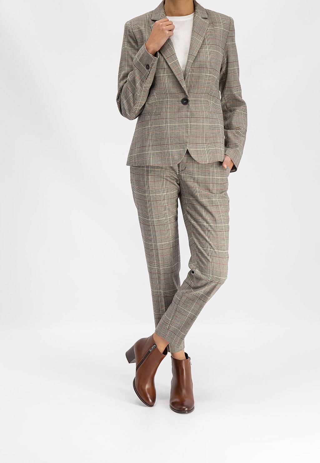 Brązowe botki damskie 9561-52 Widok 1