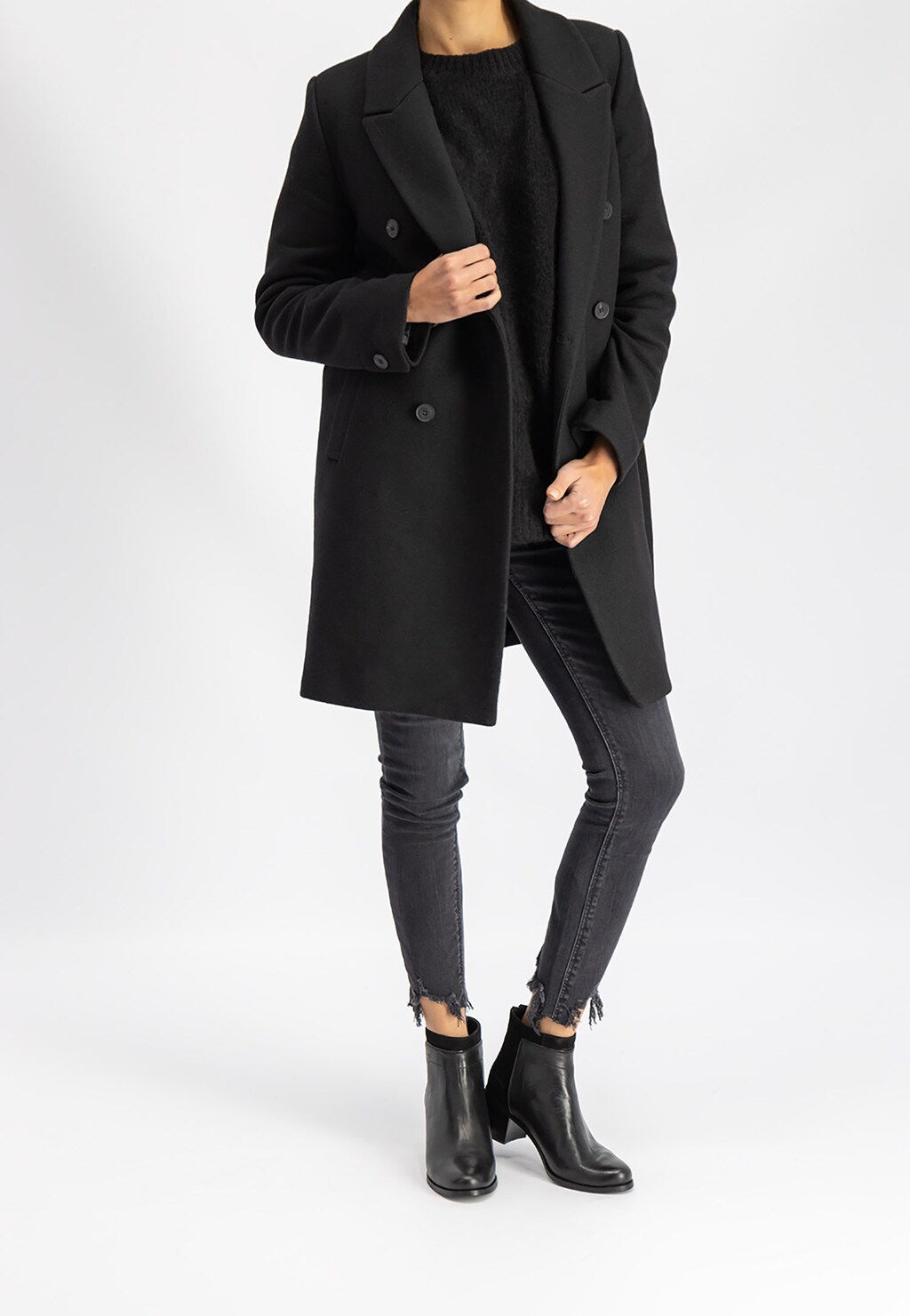 Czarne botki damskie 9565-71 Widok 1