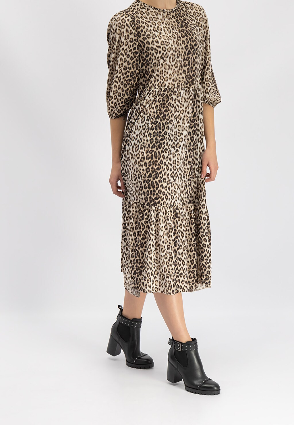 Czarne botki damskie 9583-51 Widok 1