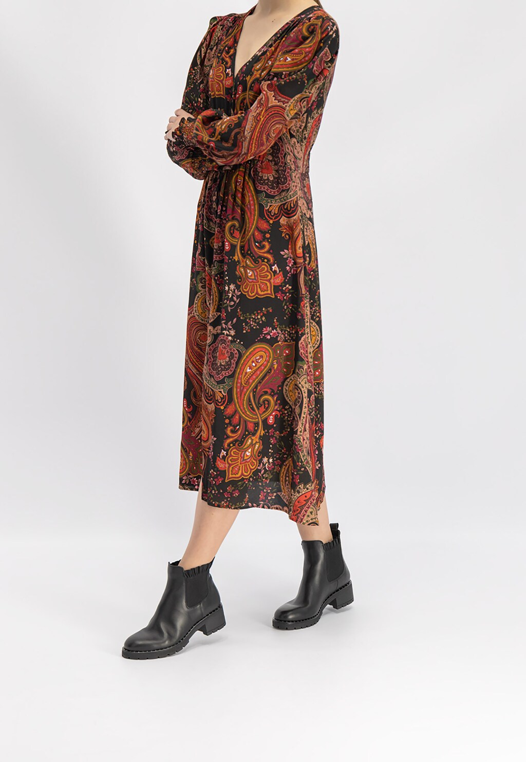 Czarne botki damskie 9586-51 Widok 1