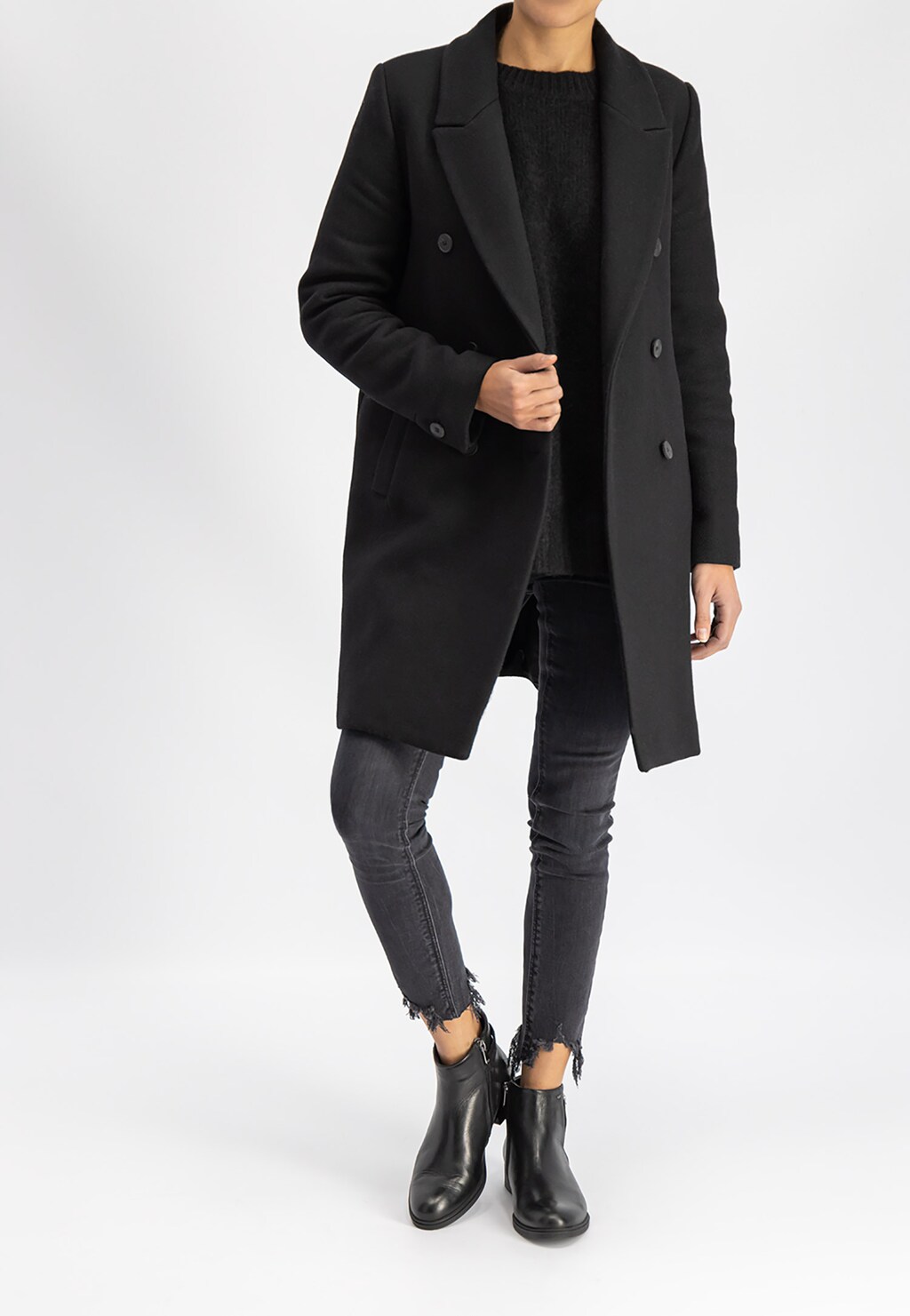 Czarne botki damskie 9593-71 Widok 1