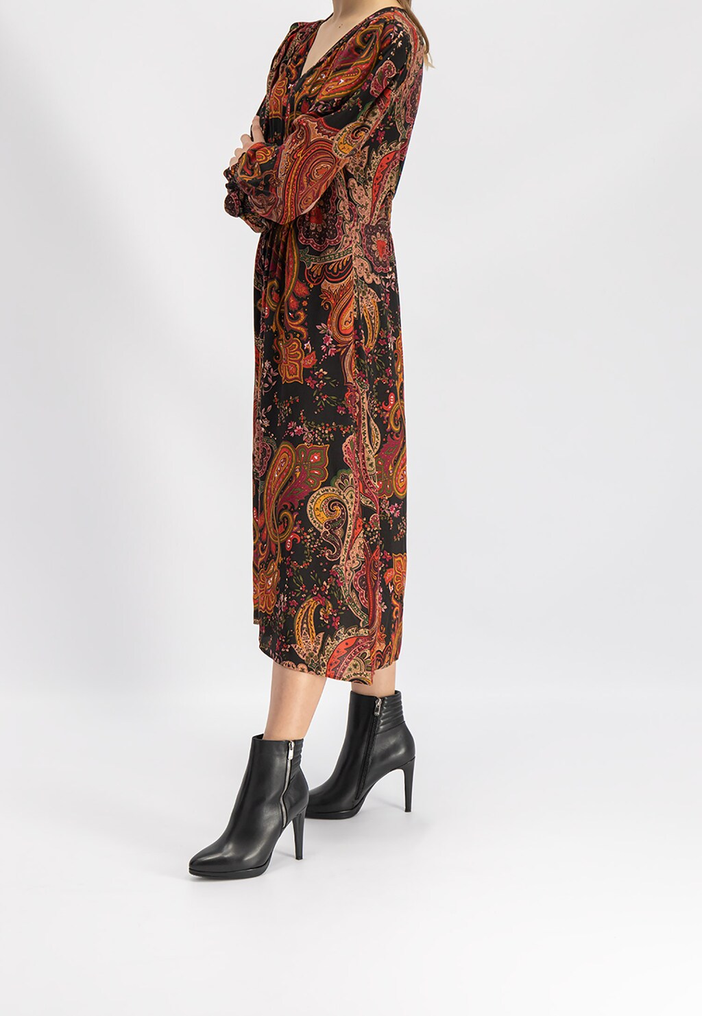 Czarne botki damskie 9594-51 Widok 1