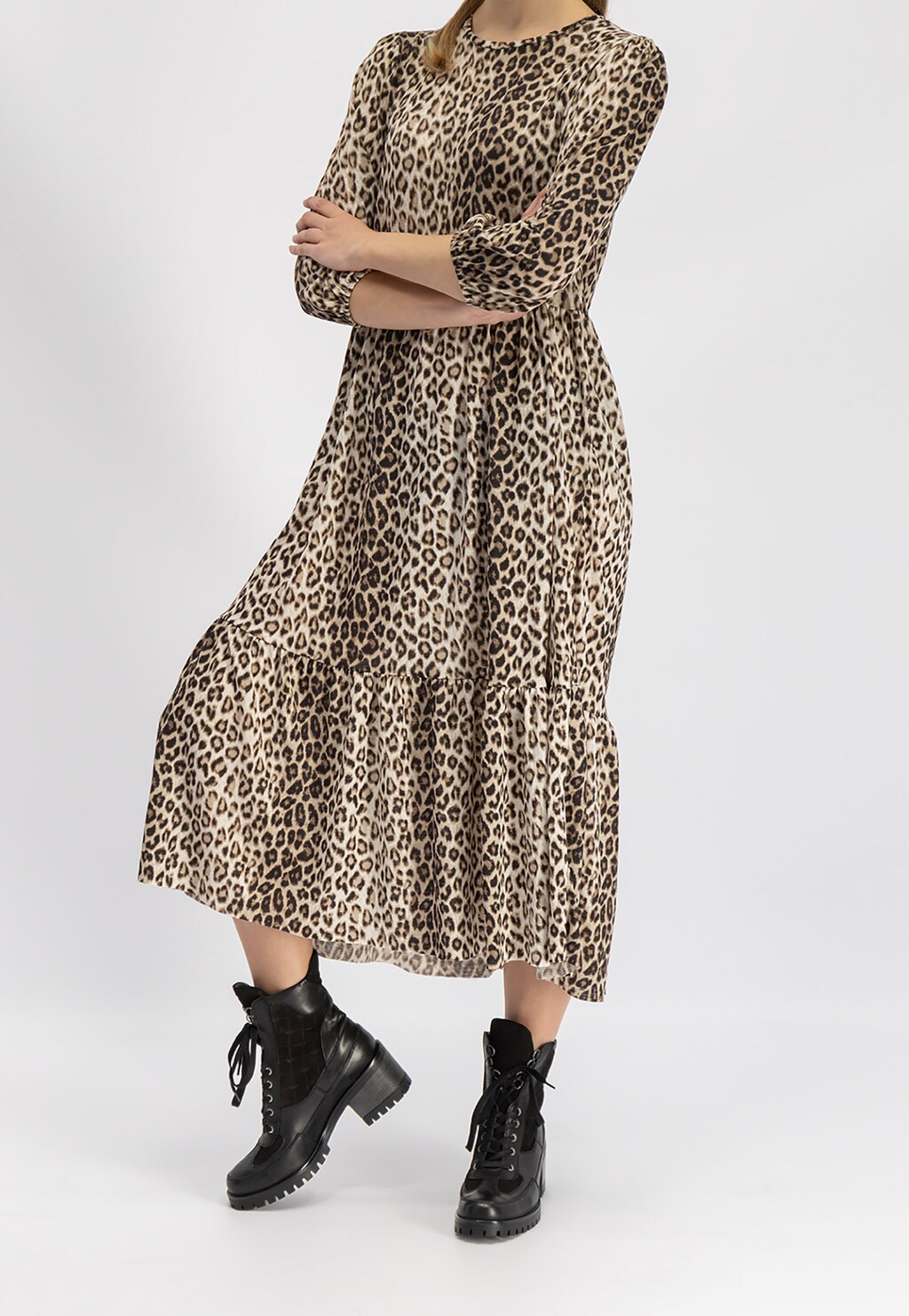 Czarne trzewiki damskie 9606-71 Widok 1