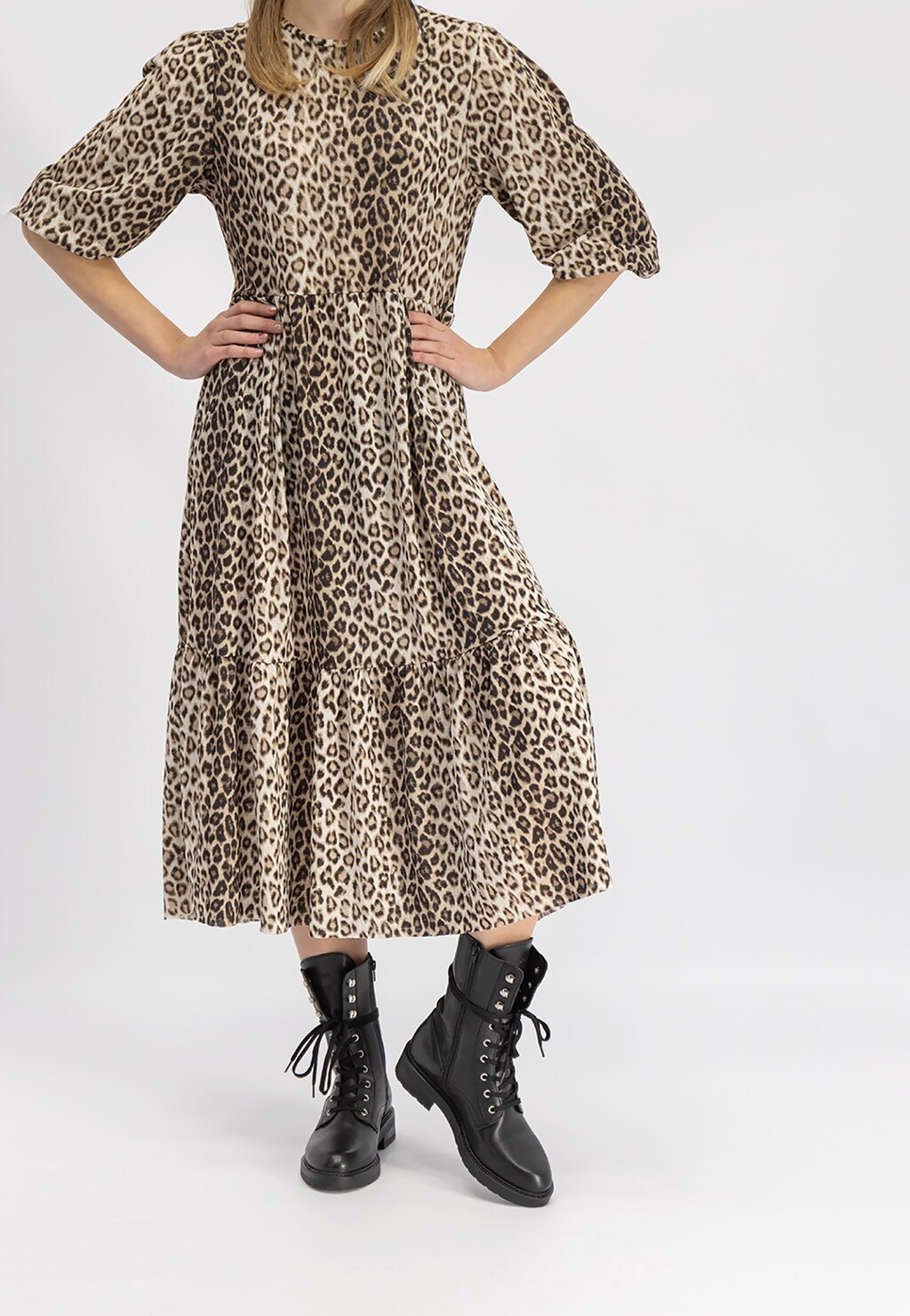 Czarne trzewiki damskie 9619-51 Widok 1