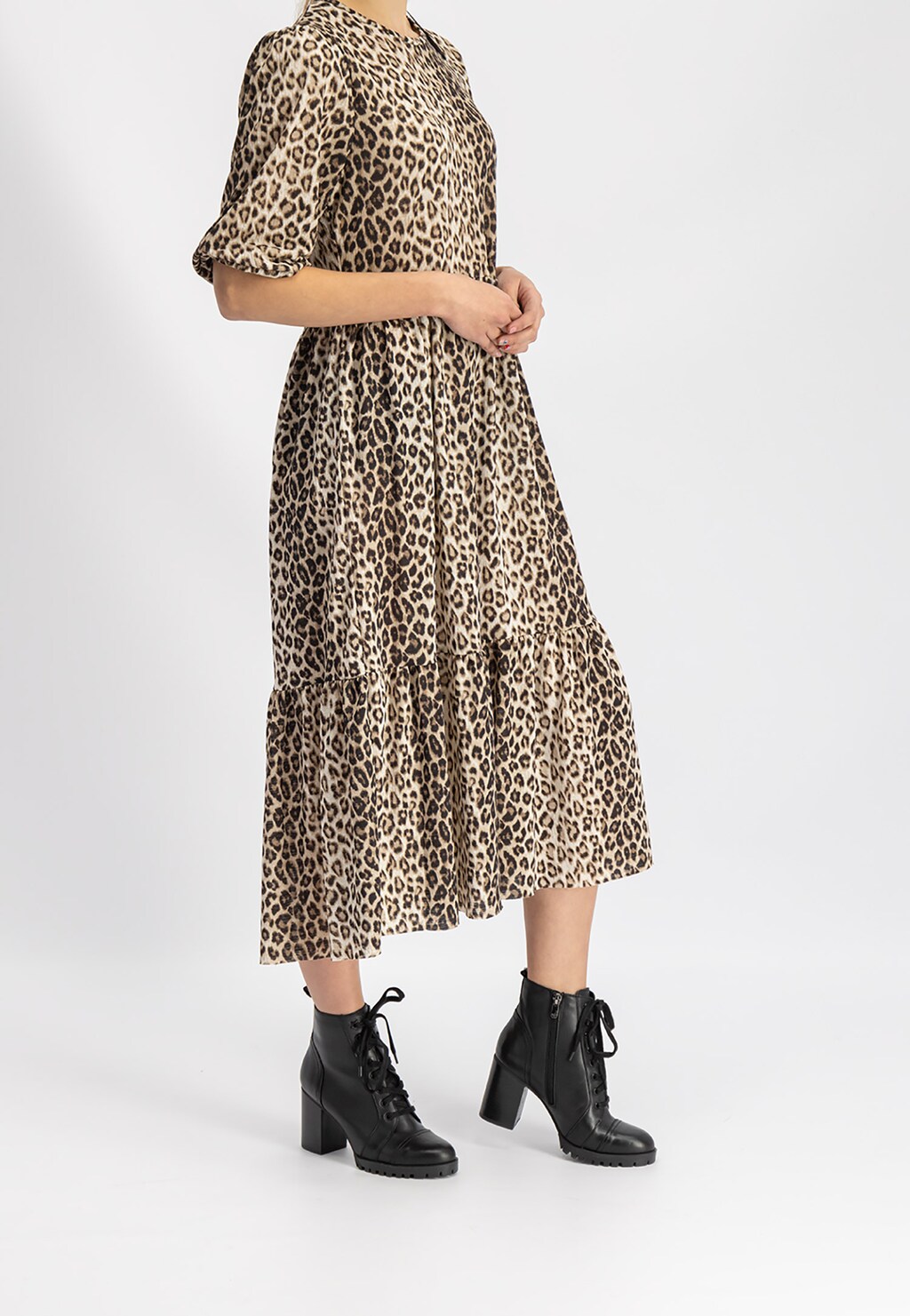 Czarne trzewiki damskie 9622-51 Widok 1