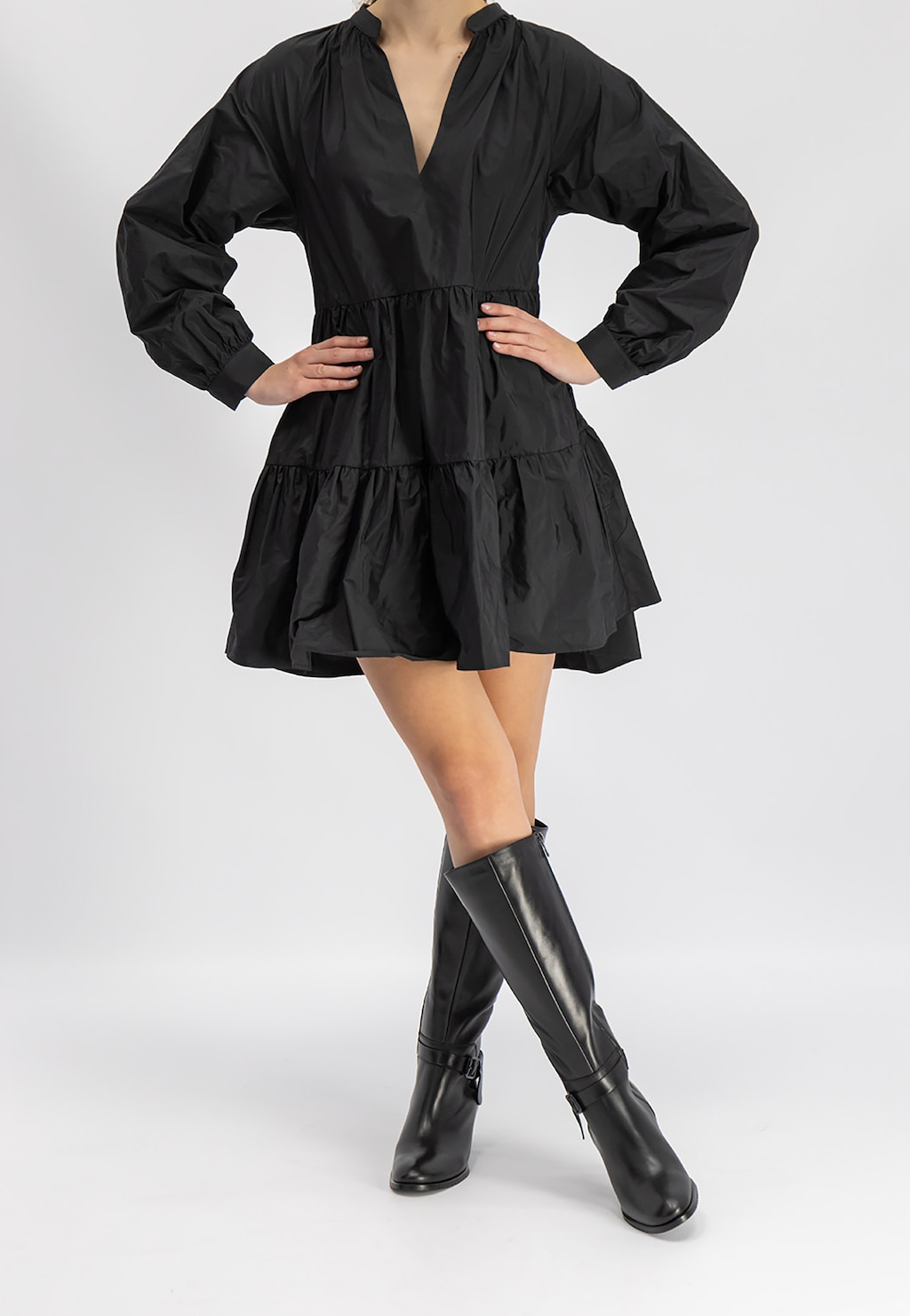 Czarne kozaki damskie 9671-51 Widok 1