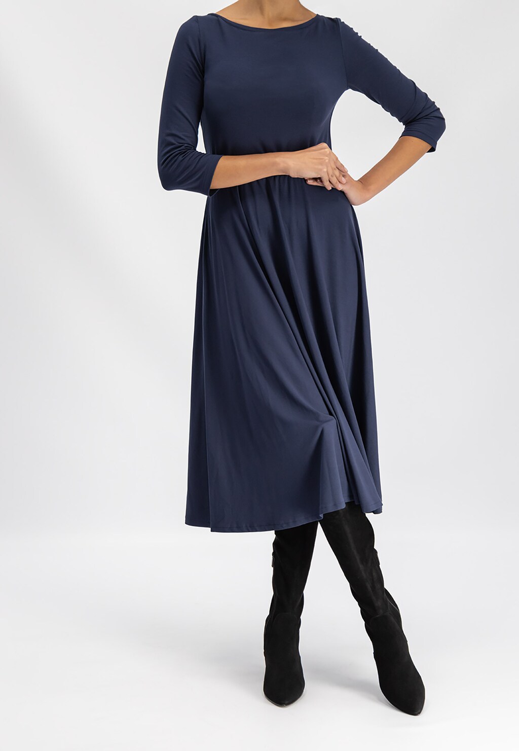 Czarne kozaki damskie 9679-81 Widok 1