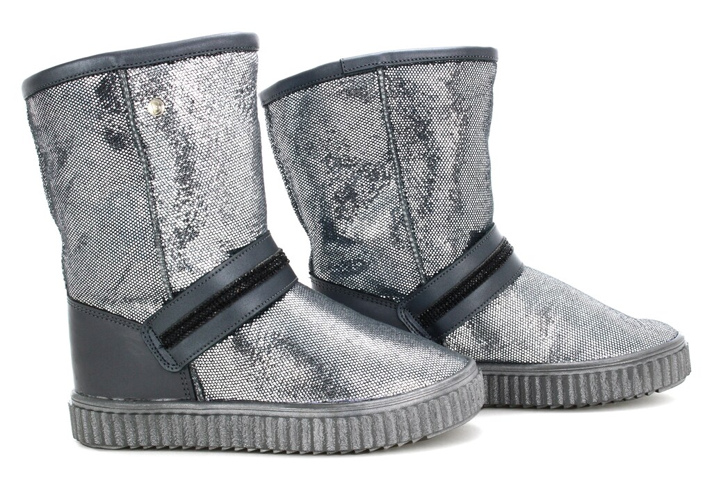 Botki ocieplane BARTEK W-677730/BAX, dla dziewcząt, srebrny Widok 6