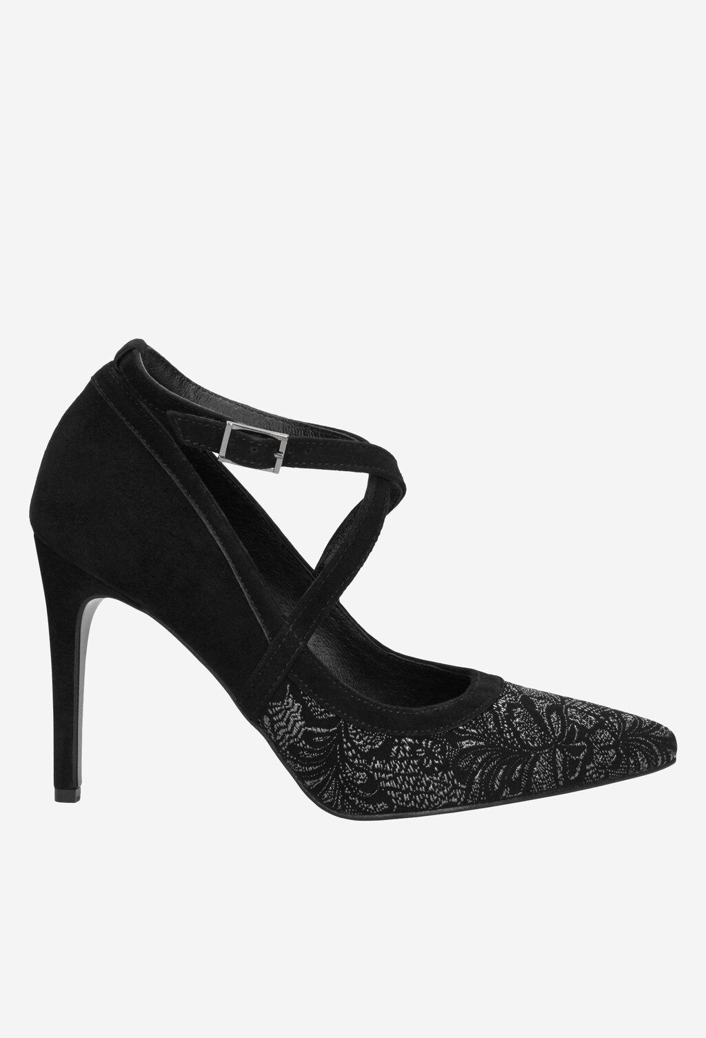 Czarne czółenka damskie 35005-61 Widok 1