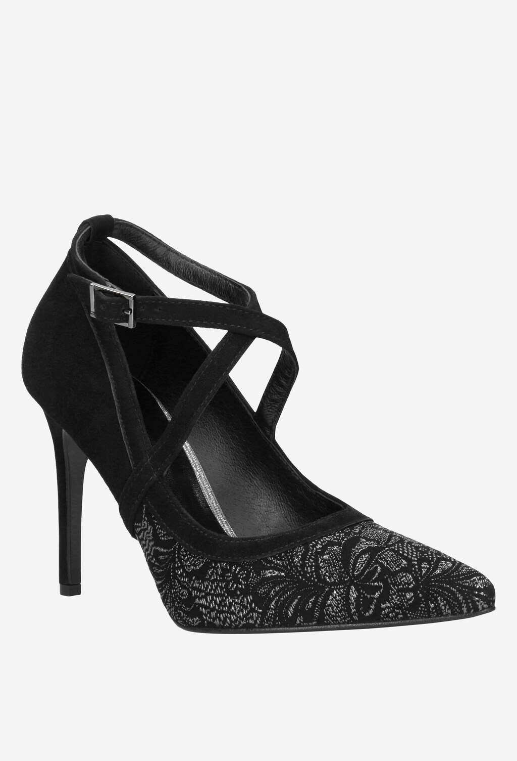 Czarne czółenka damskie 35005-61 Widok 2