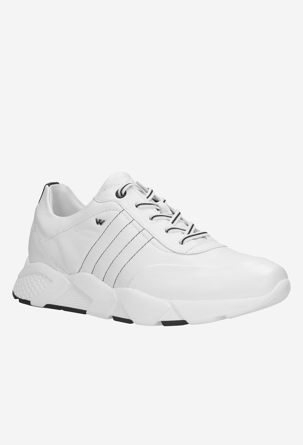 Białe półbuty damskie z czarnymi elementami 46015-59 Widok 3