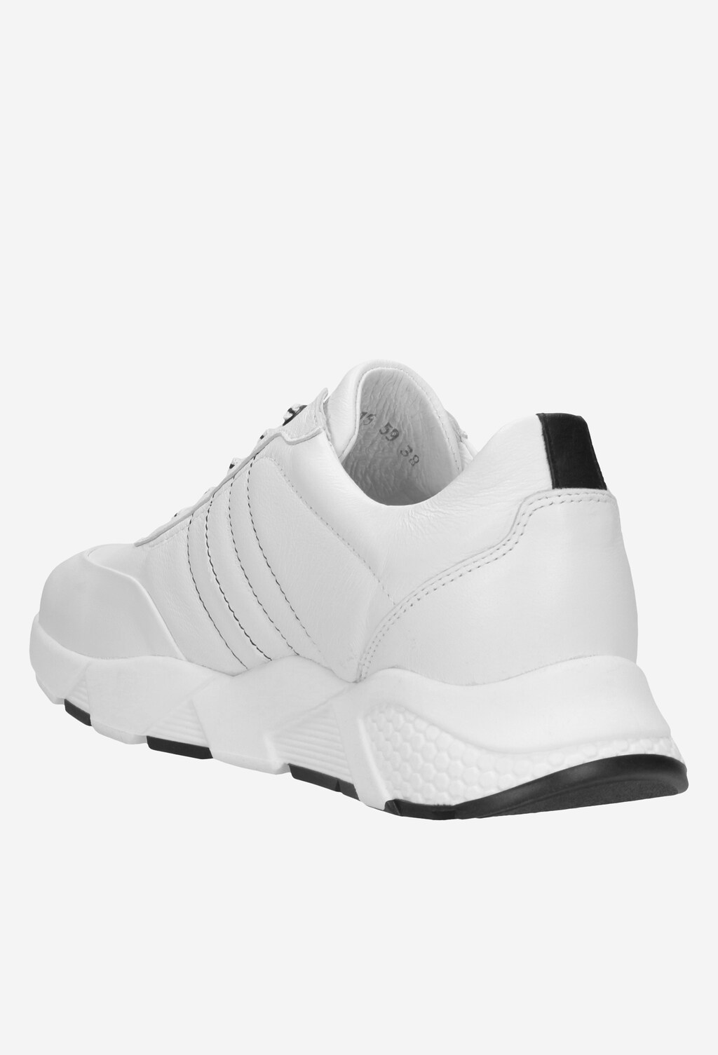 Białe półbuty damskie z czarnymi elementami 46015-59 Widok 4