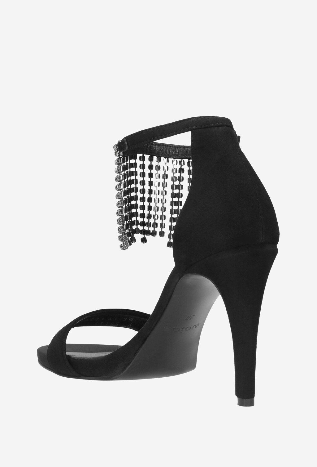 Czarne sandały damskie 76001-61 Widok 3