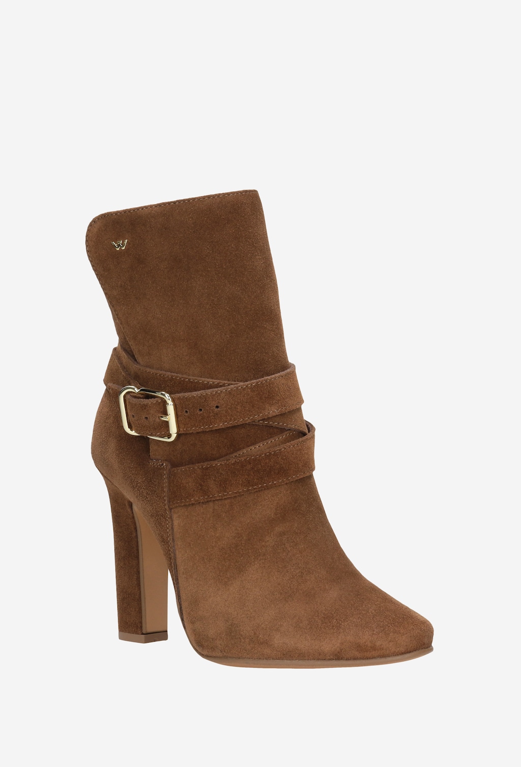 Dávka štýlu s hnedými členkovými čižmami na opätku  55011-62 Widok 3