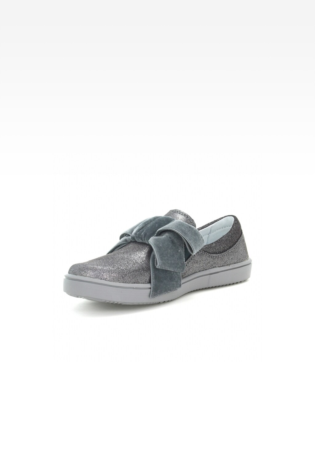 Półbuty BARTEK W-45384/SZ/11M, dla dziewcząt, szaro-srebrny Widok 3